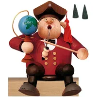 cl gifts and collectibles KWO Olbernhau 21588 Räuchermännchen Kantenhocker Professor, 16 cm