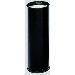 PROREGAL Klassischer runder Ascher mit Sieb, optimal für alle Raucherzonen | HxBxT 66x23x23cm | Verzinkter Stahl | Anthrazit | Ascher Aschenbecher