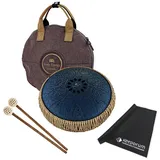 Meinl Sonic Energy Steel Tongue Drum MOSTD2NB,Medium, Stimmung: 432 Hz, 8 Töne, C-Moll mit Reinigungstuch blau