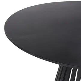 Beliani Säulentisch Ø 120 cm schwarz