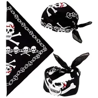 w widmann milano party fashion - Bandana Totenkopf, Piraten Kopftuch, ca. 55 x 55 cm, Karneval, Fasching