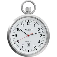 REGENT Taschenuhr Stahl ⌀ 43mm Quarzwerk Flaches Mineralglas P-778