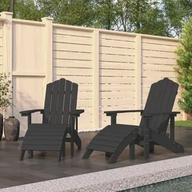 vidaXL Adirondack-Gartenstuhl 83 x 92 x 83 cm weiß 2 St.