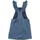 s.Oliver Jeans-Latzrock mit applizierten Blumen - blau 140