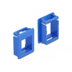 Delock Modulblende Snap-in-Halterung - Schrankmontage - Blau (Packung mit 4)