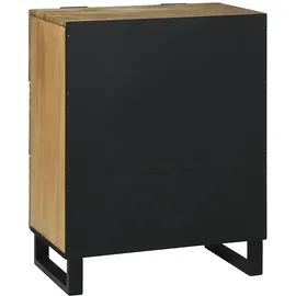 vidaXL Sideboard Braun 60 x 33.5 x 75 cm aus massivem Mangoholz