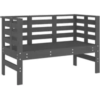 VidaXL Gartenbank Grau 111,5x53x71 cm Massivholz Kiefer