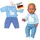 Heless 2934 - Bekleidungs-Set für Puppen, 2 teilig, Pullover Eisbär mit Jeans, hellblau, Größe 35 - 45 cm