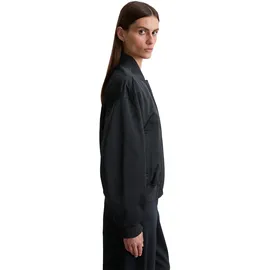 Marc O'Polo "aus recyceltem Polyester-Twill", Damen, Gr. 34, blau (deep night blau), Obermaterial: 100% Polyester; Füllung: 100% Polyamid; Futter: 100% Polyamid, unifarben, regular fit, Strickbündchen, Jacken Outdoorjacke