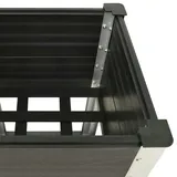 vidaXL Garten-Hochbeet mit Ablage 50x50x90 cm WPC Grau