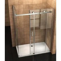 Aloni Eckdusche mit Schiebetür rechts 120 x 90 cm beige Sicherheitsglas