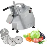 GastroHero Gemüseschneider I Elektrischer Gemüseschneider I 300 kg/h Leistung I 5 Scheiben Ø 2-7 mm I Aluminium I Gemüse-Cutter für Gastronomie