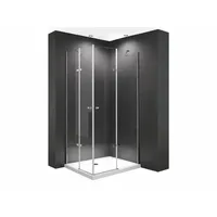 Buylando Eck-Duschkabine mit Eckeinstieg 100 x 195 cm Transparent Klarglas