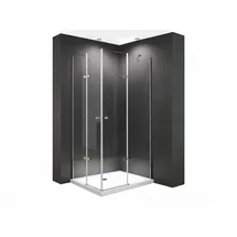 Buylando Eck-Duschkabine mit Eckeinstieg 100 x 195 cm Transparent Klarglas