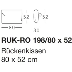 freistil Rolf Benz 198 - Rückenkissen mit Rolle | 80 x 52 cm