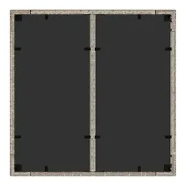 vidaXL Gartentisch mit Glasplatte Hellgrau 90x90x75 cm Poly Rattan