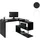MCW Design Eckschreibtisch MCW-A68, Bürotisch Schreibtisch, hochglanz drehbar 120x60cm schwarz - Schwarz