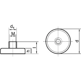 Beloh Flachgreifer-Magnet m.Gew. 10 x 11,5mm Beloh