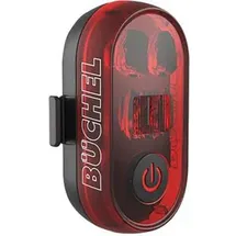 Büchel Fahrradlicht Micro Lens Stop Tech, Rücklicht, LED, USB-aufladbar, hinten