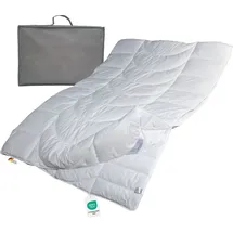 Sympathica Extra warme 4 Jahreszeiten Bettdecke Sommerbett Winterbett 135x200 - Weiß