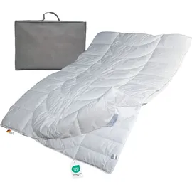 Sympathica Extra warme 4 Jahreszeiten Bettdecke Sommerbett Winterbett 135x200 - Weiß