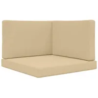 vidaXL Sofakissen für draußen 3-Tlg Beige Polyester