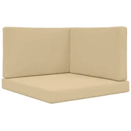 vidaXL Sofakissen für draußen 3-Tlg Beige Polyester