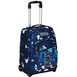 Seven Fester Trolley, SpottyBlue, Blau, 2 in 1, Doppelnutzung, Trolley und Rucksack, Schulrucksack für Reisen, Kinder Jungen, blau, Taglia unica, schulisch