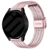 Strap-it Samsung Galaxy Watch 7 Armband Stahl für Samsung Galaxy Watch 7  - 40mm - Rosa - Clip Verschluss