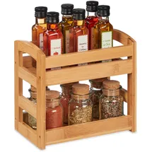 Relaxdays Gewürzregal Bambus 25,5 x 23 x 15,5 cm Natur