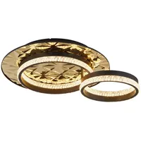 GLOBO 67361G Deckenbeleuchtung LED Deckenleuchte Wohnzimmerlampe Aluminium gold schwarz