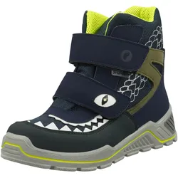 Stiefelette RICOSTA "Ricosta Stiefelette Lederimitat/Textil", Kinder, Gr. 34, blau (ozean), Lederimitat, Textil, casual, Schuhe