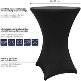 Lumaland Stehtischhusse - Ø 80-85 cm - Ø 5er-Set