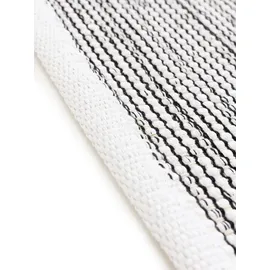 benuta Basic handgewebter Baumwollteppich Ron - Beige/Schwarz 300x400 cm - Handwebteppich aus 100% Baumwolle - Style: Uni, Minimalistisch, Natural Living - Pflegeleicht für Wohnzimmer Schlafzimmer