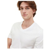 TOM TAILOR T-Shirt mit V-Ausschnitt im Doppelpack Regular Fit Weiß S
