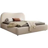 Selsey Polsterbett mit Bouclé-Bezug und Stauraum, Beige, 140x200 cm, - Beige