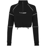 Plein Sport Funktionsjacke Cropped Sweatjacke mit, Schwarz, XL