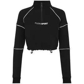 Plein Sport Funktionsjacke Cropped Sweatjacke mit, Schwarz, XL