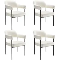 Tectake tectake® Armlehnstuhl, gepolstert, Stahlbeine, 58 x 62 x