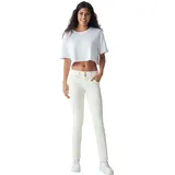 LTB Damen Jeans Molly M Super Slim Fit - Weiß - Off White W24-W34 Baumwolle Stretch, Größe:31W / 32L, Farbvariante:Off White 53296 - 31W / 32L