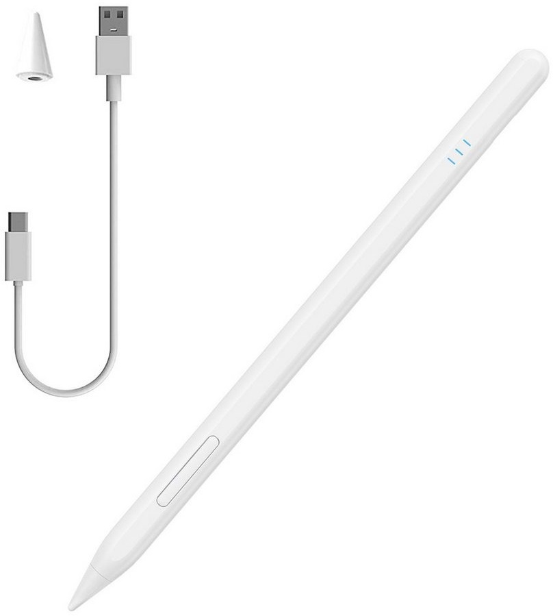 Mutoy Eingabestift Stylus Stift für iPad 2018-2022,für Apple iPad Magnetischer Stylus Pen kompatibel mit iPad Pro/iPad Air, Bluetooth Eingabestifte weiß