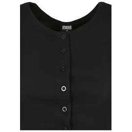 URBAN CLASSICS Cropped Button Up Rib Tee -