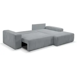 werk2 Eckcouch Cord 2-Sitzer Grau
