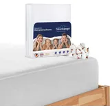 Wasserdichter Matratzenschoner und Nässeschutz (2er Set) 180x200 cm, Oeko-TEX® Standard 100 aus Baumwolle & Spannfixierung: Inkontinenzunterlage & Matratzenschutz, auch als Ersatz für Spannbettlaken