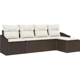 vidaXL Loungeset 5-tlg. braun