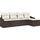 vidaXL Loungeset 5-tlg. braun