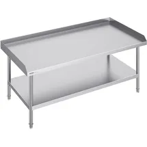 Vevor Arbeitstisch Edelstahl, gewerblicher Arbeitstisch zur Lebensmittelzubereitung, 3-seitiger Spritzschutz, Arbeitstisch für Restaurants, Zuhause, Hotels 762 x 1524 x 660 mm