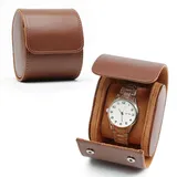 HNCY Uhrenbox 1 Uhr, Luxus Uhrenrolle 1 Uhr PU Leder, Vintage Herren Uhrenrolle, Tragbare Uhrenbox, Uhrengehäuse Aufbewahrungsbox 1 Slots, Watch Box für Geburtstage, Reisen, Jubiläen Geschenk