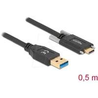 DeLock USB 10 Gbps (USB 3.2 Gen2 USB-A Stecker USB-C® Stecker Schrauben seitlich,