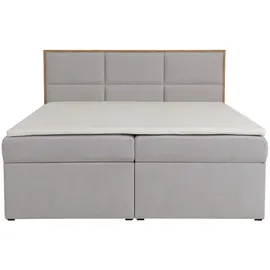 ks home concept Boxspringbetten mit Bettkasten ELMA 140x200 Taschenfederkern Matratze, Hellgrau - Hellgrau